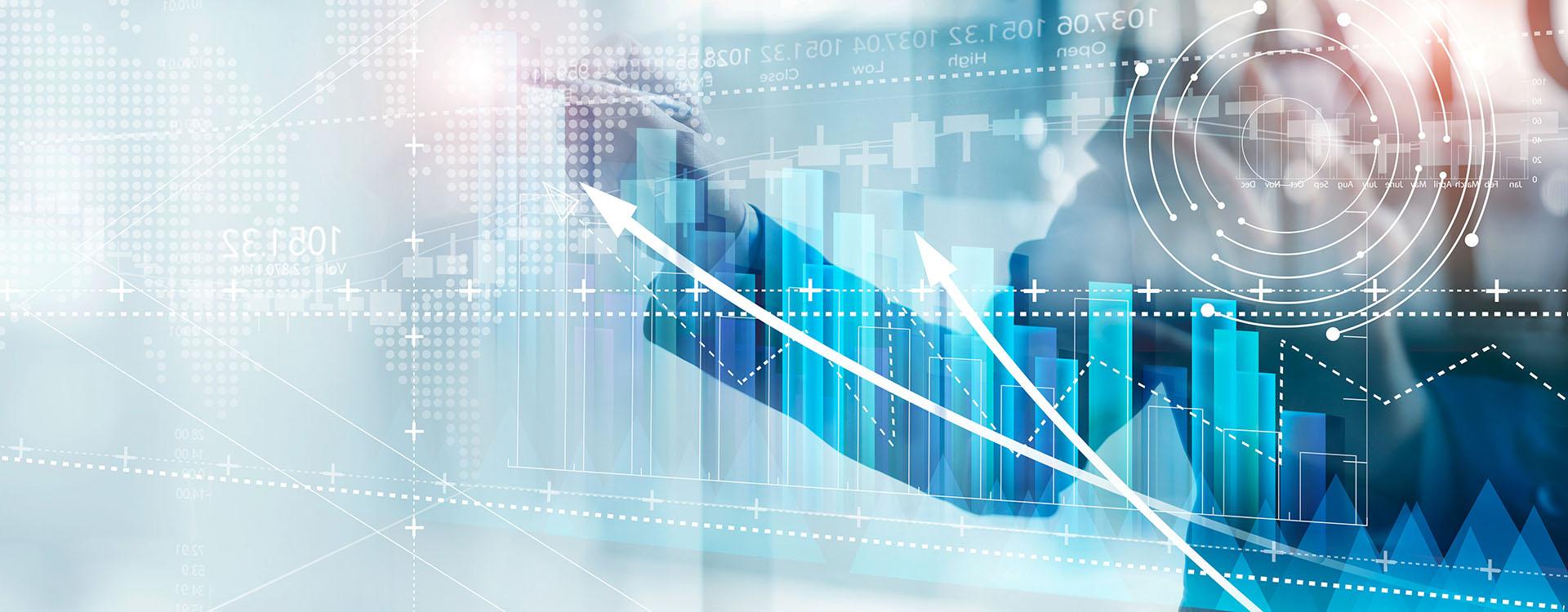 Abstract graphic of financial charts